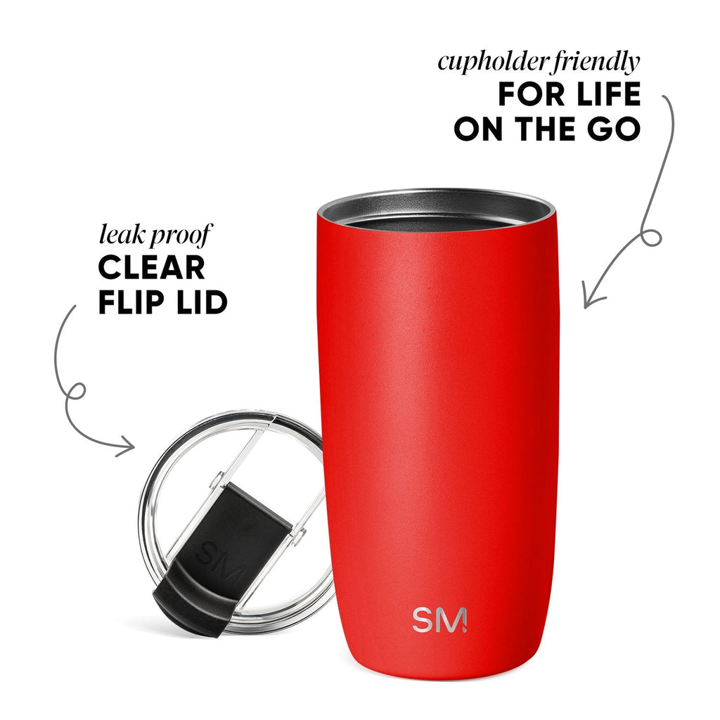 Voyager Tumbler with Clear Flip Lid & Straw